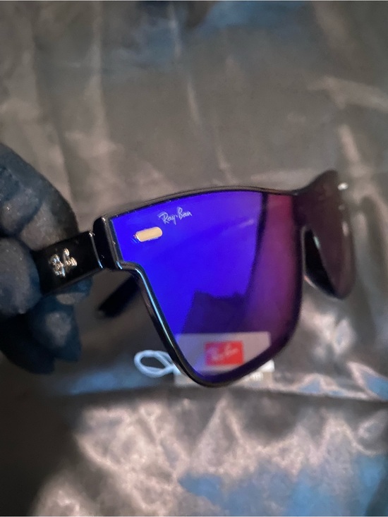 Ray-Ban Other - Ray-Ban Men’s Black Frame Sunglasses with Blue-Purple Mirror Lenses